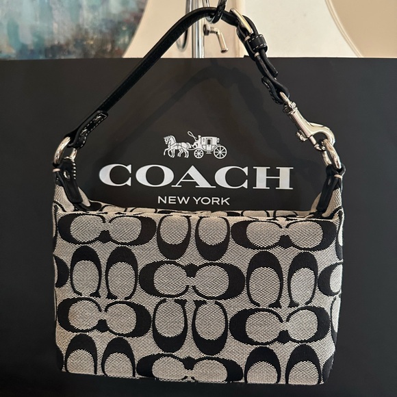 Coach Vintage Signature Jacquard Demi Mini Baguette Shoulder Bag - Picture 1 of 13